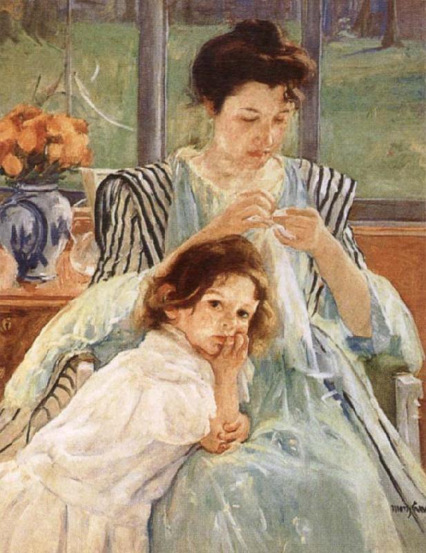 Young Mother Sewing, Mary Cassatt